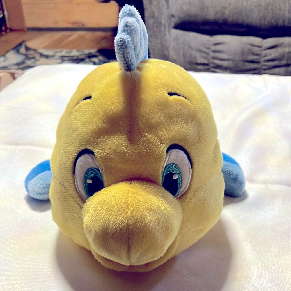 Officially Licensed Disney store Flounder medium sized plush